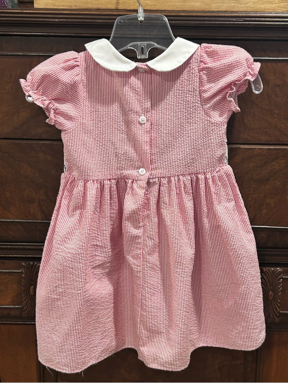 Good Lad Seersucker Nautical Smocked Toddler Dress Size 3 - Picture 2 of 12